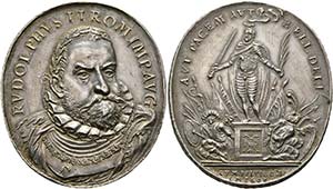 Rudolph II. 1576-1612 - Ovale AR-Medaille ... 