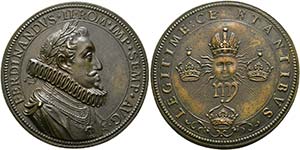 Ferdinand II. 1619-1637 - Bronzemedaille ... 