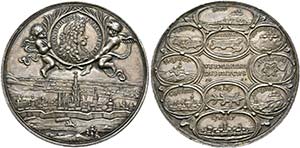 Leopold I. 1657-1705 - AR-Medaille (22,55g) ... 