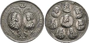 Leopold I. 1657-1705 - AR-Medaille (40,42g), ... 