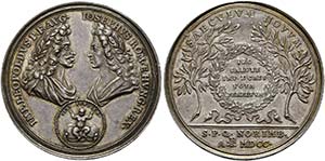 Leopold I. 1657-1705 - AR-Huldigungsmedaille ... 