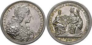 Karl VII. 1742-1745 - AR-Medaille (29,23g), ... 