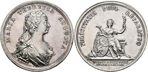 Maria Theresia 1740-1780 - AR-Medaille ... 