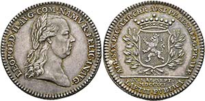 Leopold II. 1790-1792 - AR-Jeton (13,09g), ... 