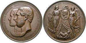 Leopold II. 1865-1909 - AE-Medaille (86mm) ... 