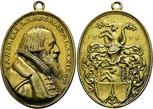 Augsburg - Hochovale AR-Gussmedaille mit ... 