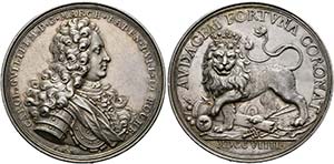 Karl Wilhelm 1709-1738 - AR-Medaille ... 