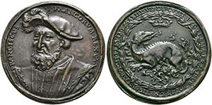 Franz I. 1515-1547 - Bronzegussmedaille ... 
