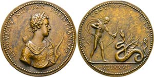 Ludwig XIII. 1610-1643 - Bronzegussmedaille ... 