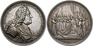 August III. 1733-1762 - AR-Medaille ... 