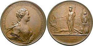 Katharina die Große 1762-1796 - AE-Medaille ... 