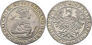 Ferdinand I. 1521-1564 - Taler o. J. Wien RV ... 