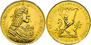 Leopold I. 1657-1705 - AU-Medaille (zu 6 ... 