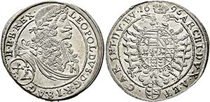 Leopold I. 1657-1705 - XV Kreuzer 1696 St. ... 