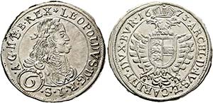 Leopold I. 1657-1705 - 6 Kreuzer 1673 St. ... 