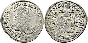 Leopold I. 1657-1705 - VI Kreuzer 1684 I-R ... 