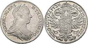 Maria Theresia 1740-1780 - 1/2 Taler 1773 ... 