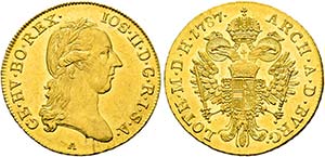 Josef II. 1765-1790 - Dukat (3,48g) 1787 A ... 