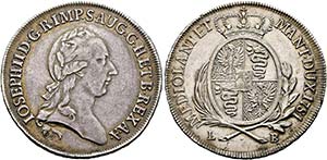 Josef II. 1765-1790 - 1/2 Scudo 1781 L-B ... 