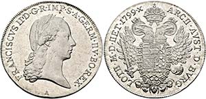 Franz II. 1792-1806-(1835) - 1/2 Taler 1799 ... 
