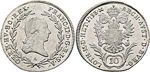 Franz II. 1792-1806-(1835) - 10 Kreuzer 1793 ... 