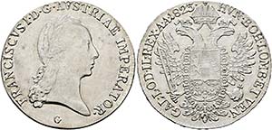 Franz I. (1792)-1806-1835 - 1/2 Taler 1823 G ... 
