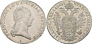Franz I. (1792)-1806-1835 - 1/2 Taler 1824 A ... 