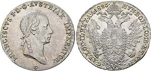 Franz I. (1792)-1806-1835 - 1/2 Taler 1826 G ... 