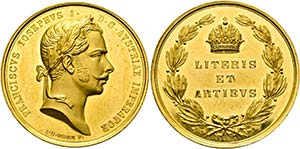 Franz Joseph 1848-1916 - AU-Medaille zu 12 ... 