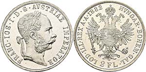 Franz Joseph 1848-1916 - Doppelgulden 1882 ... 