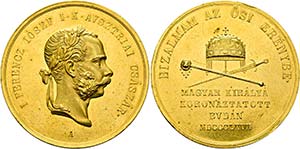 Franz Joseph 1848-1916 - AU-Medaille (zu 15 ... 