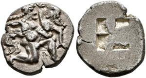 Thasos - Drachme (3,96 g), ca. 500-480 v. ... 