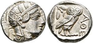 Athen - Tetradrachme (17,23 g), ca. 454-404 ... 