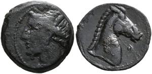 Karthago - Bronze (4,64 g), ca. 300-264 v. ... 