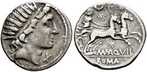 Mn. Aquillius - Denarius (3,80 g), Roma, ... 