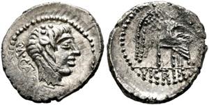 M. Porcius Cato - Quinarius (2,12 g), Roma ... 