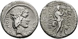 Q. Pomponius Musa - Denarius (3,39 g), Roma, ... 