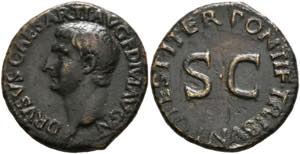 Drusus Minor (4-23 n.Chr.) - As (11,11 g), ... 