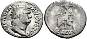 Nero (54-68) - als Augustus. Denarius (2,68 ... 