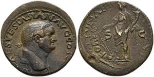 Vespasianus (69-79) - As (10,51 g), Roma, 71 ... 