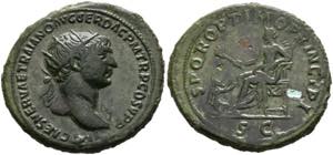 Traianus (98-117) - Dupondius (12,99 g), ... 