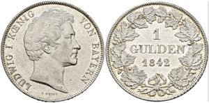 Ludwig I. 1825-1846 - Gulden 1842  AKS 78; ... 