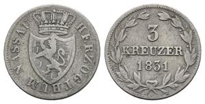 Adolf 1839-1866 - Lot 9 Stück; 6 Kreuzer ... 