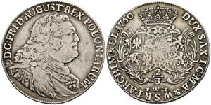 Friedrich August II. 1733-1763 - 2/3 Taler ... 