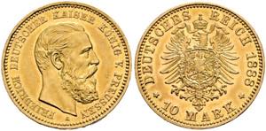 Friedrich III. 1888 - 10 Mark (3,98g) 1888 A ... 
