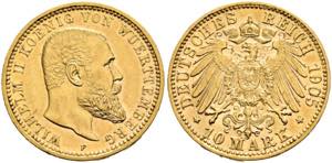 Wilhelm II. 1891-1918 - 10 Mark (3,96g) 1905 ... 