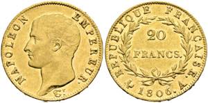 Napoleon I. 1804-1815 - 20 Francs 1806 A ... 