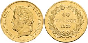 Ludwig Philipp 1830-1848 - 40 Francs 1833 A  ... 