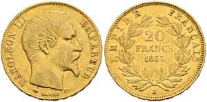 Napoleon III. 1852-1870 - 20 Francs 1855 D ... 
