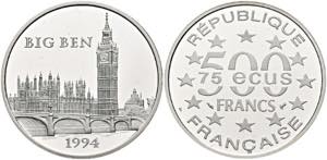 FRANKREICH - 500 Francs - 70 Euro (Platin) ... 